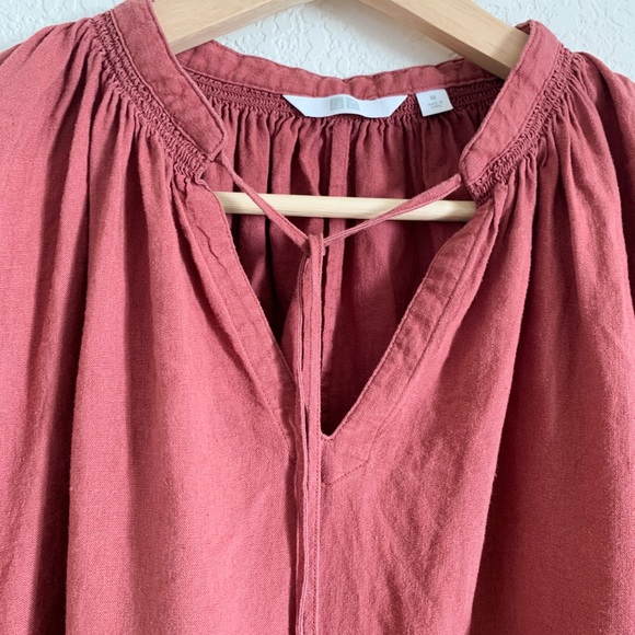 Uniqlo Pink Short Sleeve Cotton Top Size Medium - Picture 2 of 3